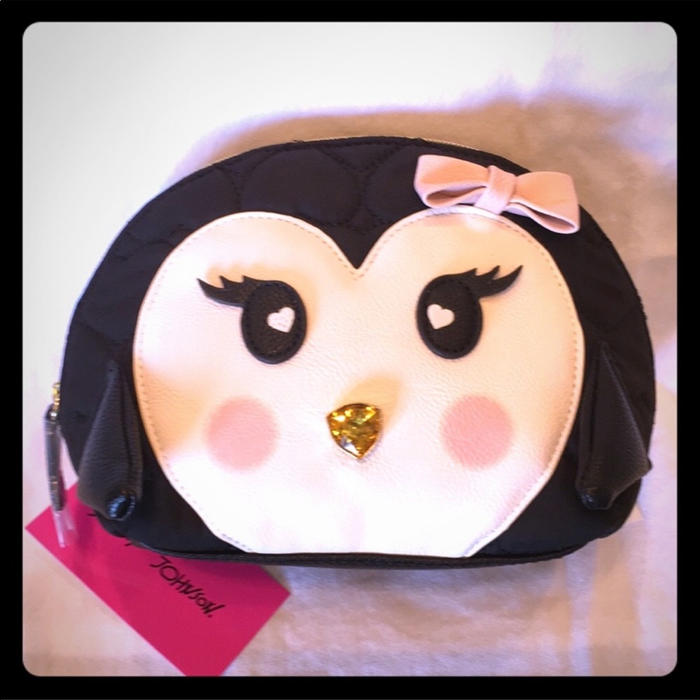 Betsey Johnson penguin makeup bag